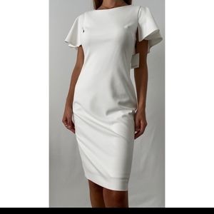 NWT Calvin Klein White Business Formal Dress
